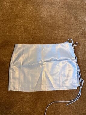 Lioness Cream Satin Mini Skirt